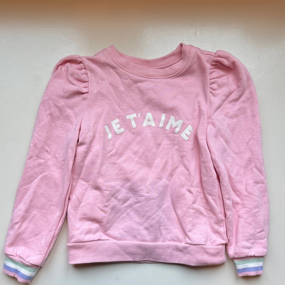 Janie and Jack Pink Je T'aime Sweatshirt